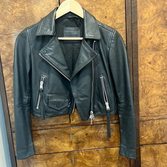 ❌ SOLD All Saints Leather Jacket - Picture 1 of 4